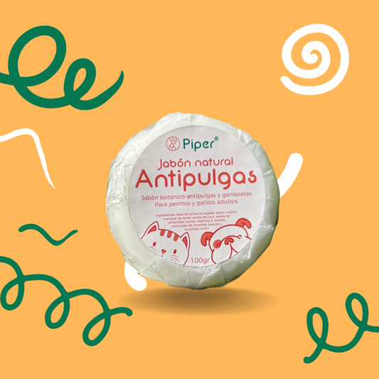 Jabón Natural Antipulgas para Perros y Gatos Adultos